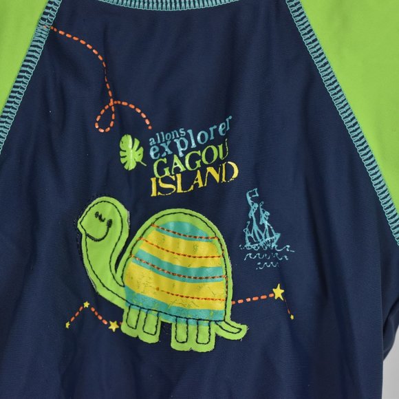 Rash guard navy & green 24m - Picture 2 of 5